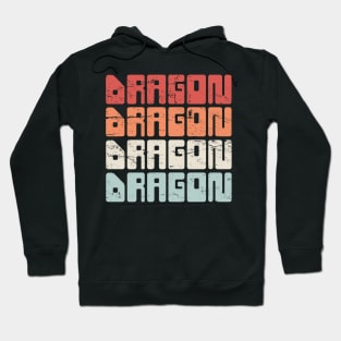 DRAGON | Retro 70s Text Hoodie